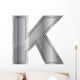 K Diamond Silver Alphabet