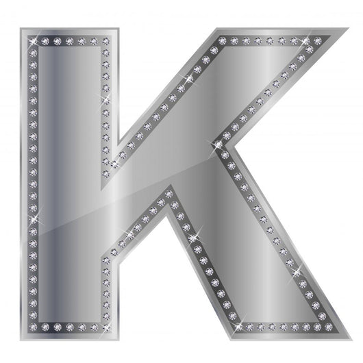 K Diamond Silver Alphabet