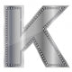 K Diamond Silver Alphabet