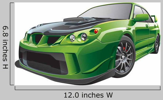 Green Custom Car Wall Decal