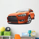 Orange Sport Car Wall Decal