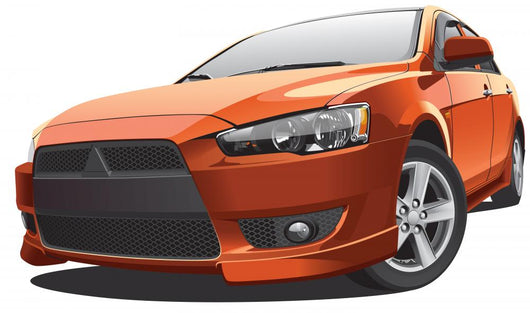 Orange Sport Car Wall Decal