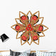 Red and Brown round Wall Mural
