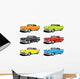 COLORFUL CLASSIC CARS Wall Decal