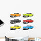 COLORFUL CLASSIC CARS Wall Decal