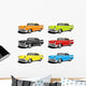 COLORFUL CLASSIC CARS Wall Decal
