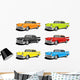 COLORFUL CLASSIC CARS Wall Decal