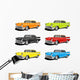 COLORFUL CLASSIC CARS Wall Decal