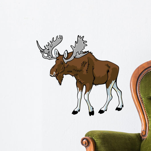 moose on white Wall Decal