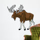 moose on white Wall Decal