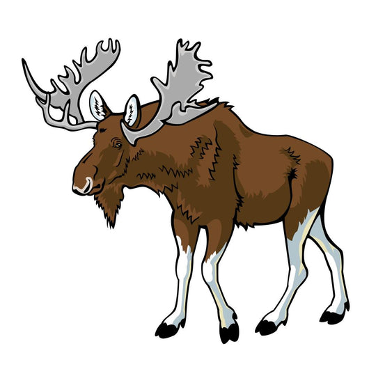 moose on white Wall Decal