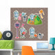 Robot Stickers Wall Decal Sticker Set