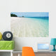 Deserted tropical beach with blue sky Wall Mural