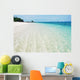 Deserted tropical beach with blue sky Wall Mural