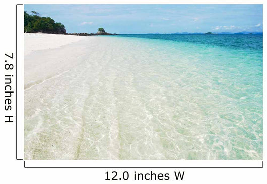 Deserted tropical beach with blue sky Wall Mural