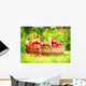 Organic Apples in the Basket. Orchard. Garden Wall Mural