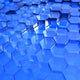 Blue Translucent Hexagons Wall Mural