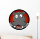 Cute Hippopotamus Head Wall Decal