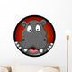 Cute Hippopotamus Head Wall Decal
