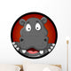 Cute Hippopotamus Head Wall Decal