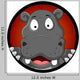 Cute Hippopotamus Head Wall Decal