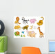 Safari Animals Wall Decal Sticker Set
