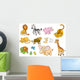 Safari Animals Wall Decal Sticker Set
