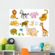 Safari Animals Wall Decal Sticker Set