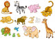 Safari Animals Wall Decal Sticker Set