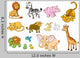 Safari Animals Wall Decal Sticker Set
