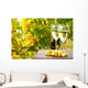 Vines and white wine Wall Mural