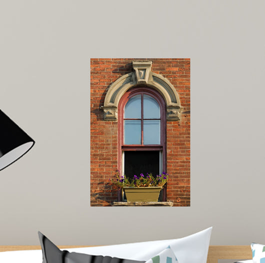 Arched Window Old Building Wall Decal
