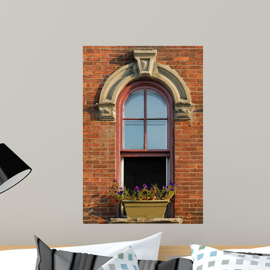 Arched Window Old Building Wall Decal