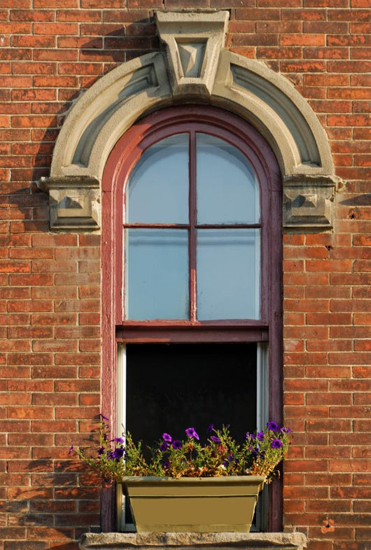 Arched Window Old Building Wall Decal