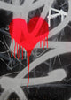 Bleeding Heart Graffiti Wall Mural