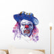 Scary Clown Drawing White Wall Decal