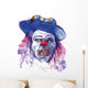 Scary Clown Drawing White Wall Decal