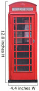 A Traditional Red British Telephone Box. Wall Decal