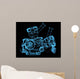 Vehicle motor (3D xray blue transparent) Wall Mural