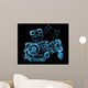 Vehicle motor (3D xray blue transparent) Wall Mural