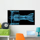 Jet Engine Turbine 3D Wall Mural
