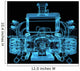 Vehicle motor (3D xray blue transparent) Wall Mural