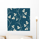 Wallpaper with Leaves Seamless Wall Decal