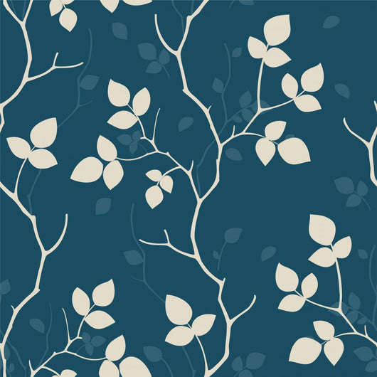 Wallpaper with Leaves Seamless Wall Decal