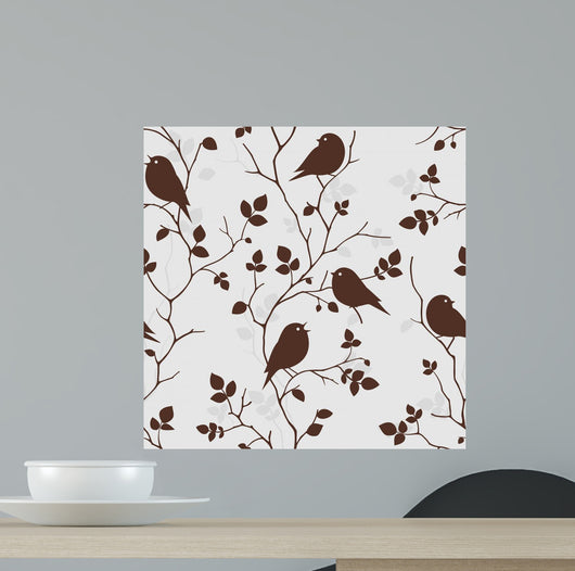 Wallpaper with Birds Wall Decal