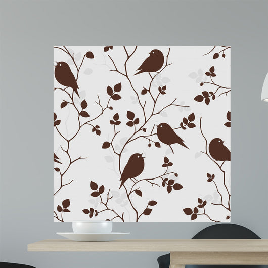 Wallpaper with Birds Wall Decal