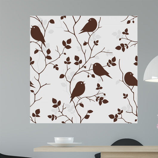 Wallpaper with Birds Wall Decal