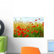 Grain and poppy field Wall Mural