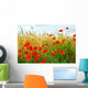 Grain and poppy field Wall Mural