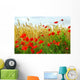 Grain and poppy field Wall Mural